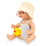 Păpușa Götz Sleepy Aquini Girl Bathing Duck