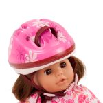 Kwiatowy kask rowerowy dla lalek Götz