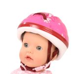 Kwiatowy kask rowerowy dla lalek Götz