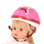 Kwiatowy kask rowerowy dla lalek Götz