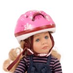 Kwiatowy kask rowerowy dla lalek Götz